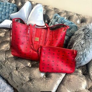 Mcm Visetos collection Liz large shopper and pouch
